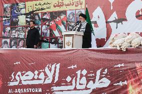 President Raisi During Protest Strike On A Gaza Hospital - Tehran
