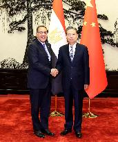 (BRF2023)CHINA-BEIJING-ZHAO LEJI-EGYPT-PM-MEETING (CN)