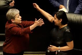 Alicia Barcena, Foreign Minister Of Mexico Appears Before The Senate