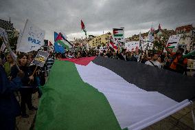 Demonstration "End The Aggression On Gaza, Peace In The Middle East".