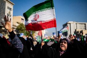 People In Tehran Hold Gathering To Show Support For Gaza