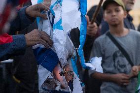 Iran, Burning U.S. And Israel Flags In An Anti-Israel Rally In Tehran