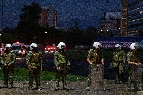 Protest Before Santiago 2023 Pan American Games