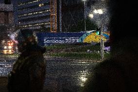 Protest Before Santiago 2023 Pan American Games