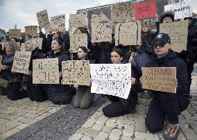Rally to remind of captive Azov Regiment soldiers in Kyiv