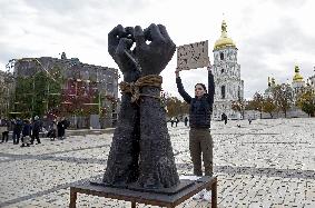 Rally to remind of captive Azov Regiment soldiers in Kyiv