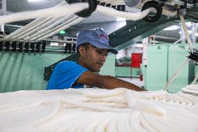 Worker Works in A Spinning Workshop in Bazhou