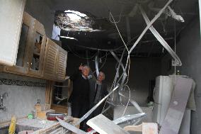 LEBANON-ISRAEL-BORDER-DAMAGED HOUSE