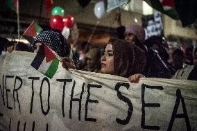 DEMONSTRATION IN SUPPORT OF PALESTINE