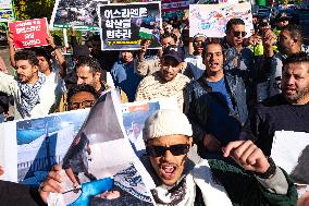 Pro-Palestine Rally In Seoul