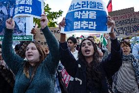 Pro-Palestine Rally In Seoul