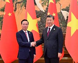 (BRF2023) CHINA-BEIJING-XI JINPING-VIETNAM-PRESIDENT-MEETING (CN)