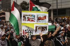 Israel-Palestine Conflict Demonstrations In Kuala Lumpur