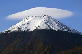 Cap cloud over Mt. Fuji