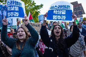 Pro-Palestine Rally In Seoul