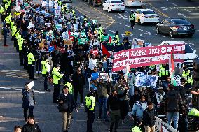 Pro-Palestine Rally In Seoul