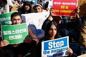 Pro-Palestine Rally In Seoul