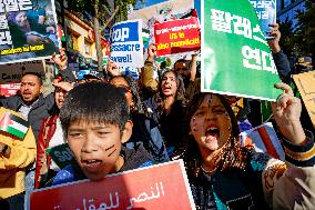 Pro-Palestine Rally In Seoul