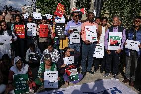 March In Nepal In Suppprt Of Palestine