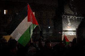 Hundreds Join Rally In Support Of Gaza In Warsaw