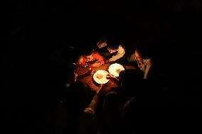 (FOCUS)MIDEAST-GAZA-KHAN YOUNIS-PALESTINIAN-ISRAELI CONFLICT-POWER OUTAGE