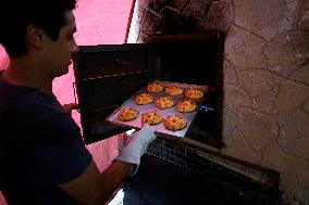 Preparation Of Pan De Muerto On The Occasion Of The Day Of The Dead In Mexico