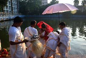 People Are Celebrating The Durga Puja Festival In Kolkata, India