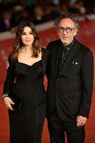 Monica Bellucci And Tim Burton Walk The Red Carpet - Rome