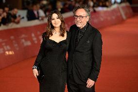 Monica Bellucci And Tim Burton Walk The Red Carpet - Rome