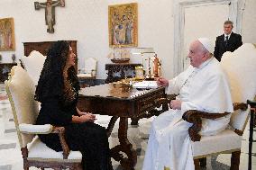 Pope Francis Receives Ambassador Of Albania