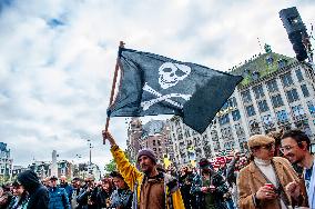 The Anti-system Parade 'ADEV' Was Held In Amsterdam.