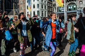 The Anti-system Parade 'ADEV' Was Held In Amsterdam.