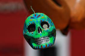 Cardboard Monumental Skulls Was Installed In Atlixco Main Square