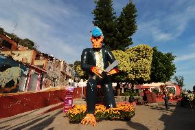 Cardboard Monumental Skulls Was Installed In Atlixco Main Square