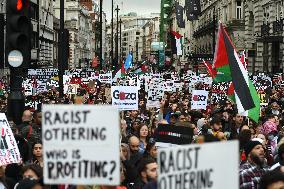 Pro Palestine Protest In London After Israel Launched A Counter Offensive Into Gaza