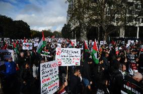 Pro Palestine Protest In London After Israel Launched A Counter Offensive Into Gaza