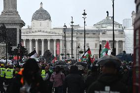 Pro Palestine Protest In London After Israel Launched A Counter Offensive Into Gaza