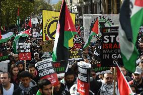 Pro Palestine Protest In London After Israel Launched A Counter Offensive Into Gaza