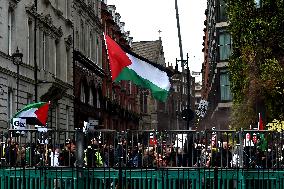 Pro Palestine Protest In London After Israel Launched A Counter Offensive Into Gaza