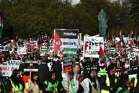 Pro Palestine Protest In London After Israel Launched A Counter Offensive Into Gaza