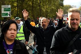 Pro Palestine Protest In London After Israel Launched A Counter Offensive Into Gaza