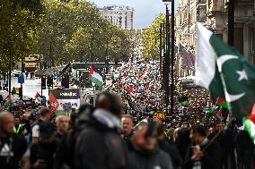 Pro Palestine Protest In London After Israel Launched A Counter Offensive Into Gaza