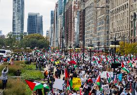 U.S.-CHICAGO-PALESTINIAN-ISRAELI CONFLICT-RALLY