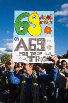 A69 Motorway Protest - Saix