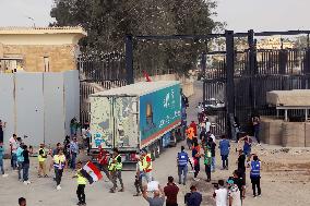 EGYPT-RAFAH BORDER CROSSING-HUMANITARIAN AID