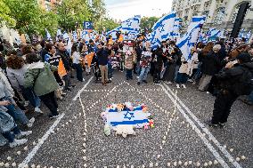 Rally for the release of hostages kidnapped by Hamas - Madrid