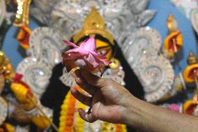 Devotees Are Celebrating The Durga Puja Festival In Kolkata, India