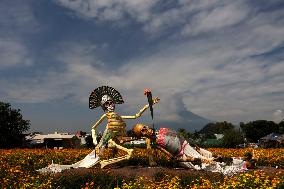 Monumental Catrinas Receive The Day Of The Dead Festivity In Atlixco, Mexico