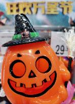 Halloween Ornaments on Sale at A Walmart Store in Yichang