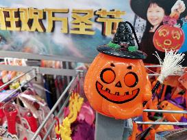 Halloween Ornaments on Sale at A Walmart Store in Yichang